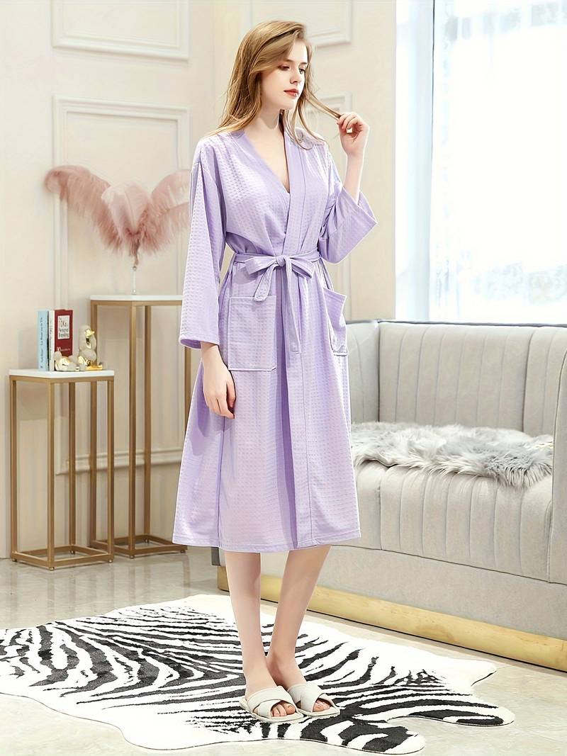 Peignoir de Bain Doux avec Ceinture