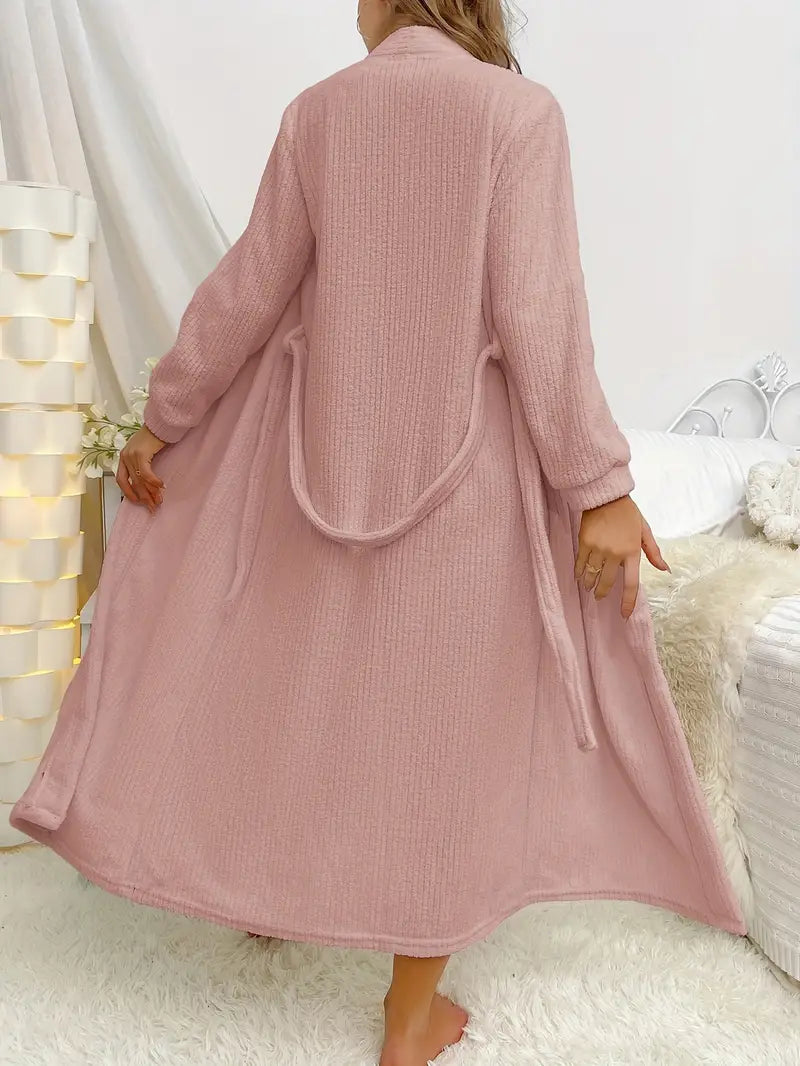 Peignoir de Nuit Éponge avec Ceinture