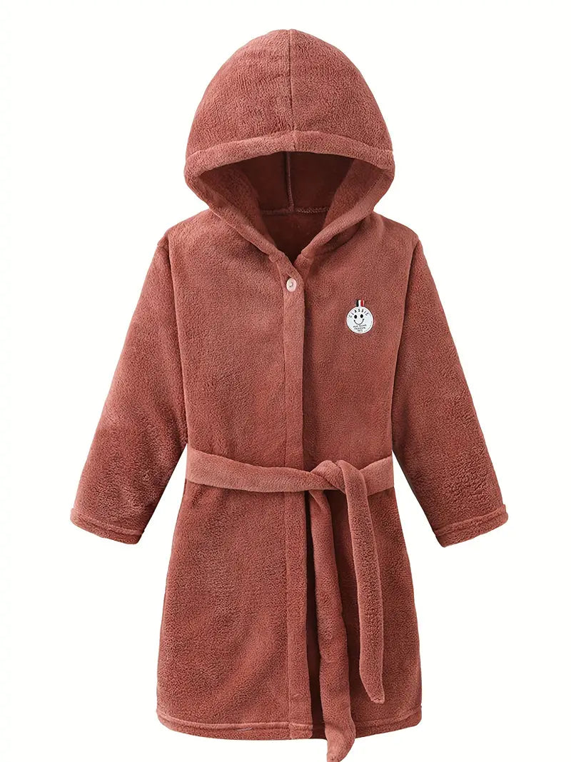 Peignoir de Bain Enfant Chaud Couleur Unie