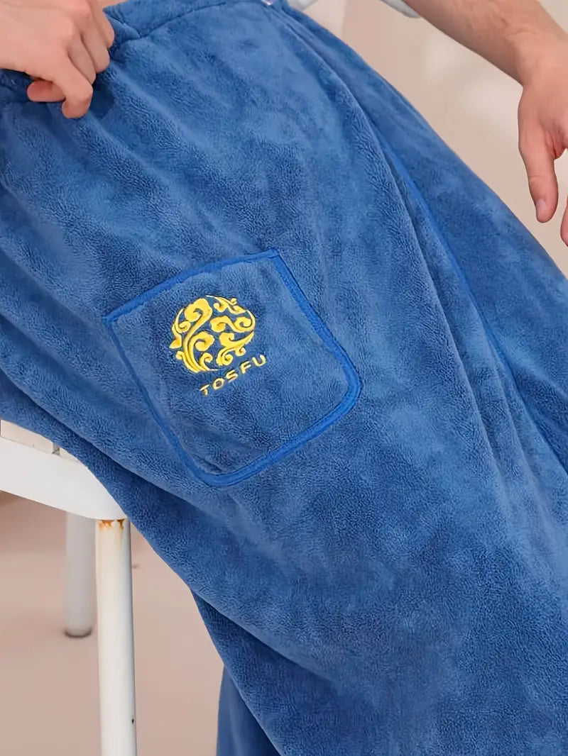 Peignoir Serviette Homme Microfibre