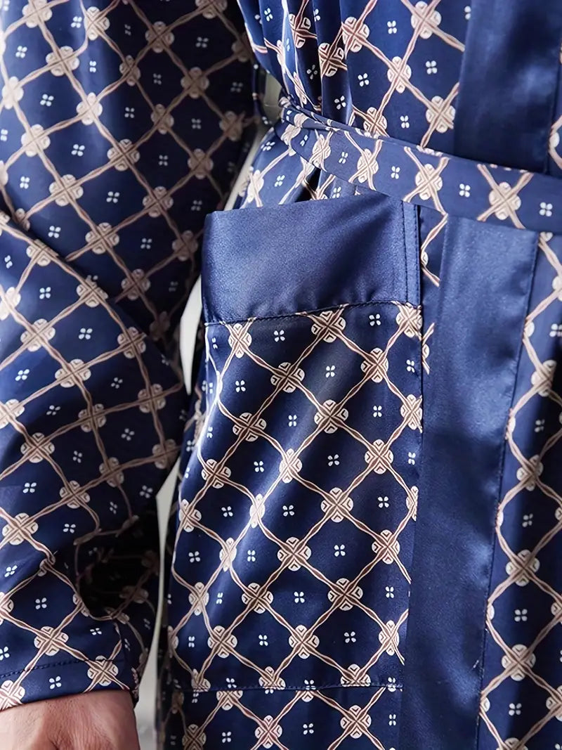 Peignoir Luxueux Bleu Doux de Qualité