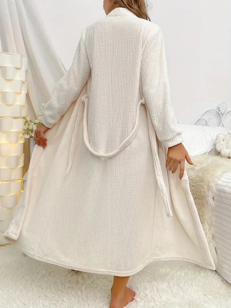 Peignoir de Nuit Éponge avec Ceinture