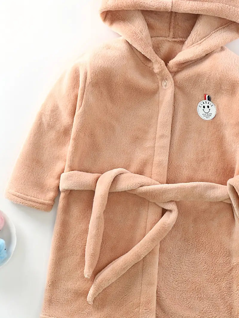 Peignoir de Bain Enfant Chaud Couleur Unie