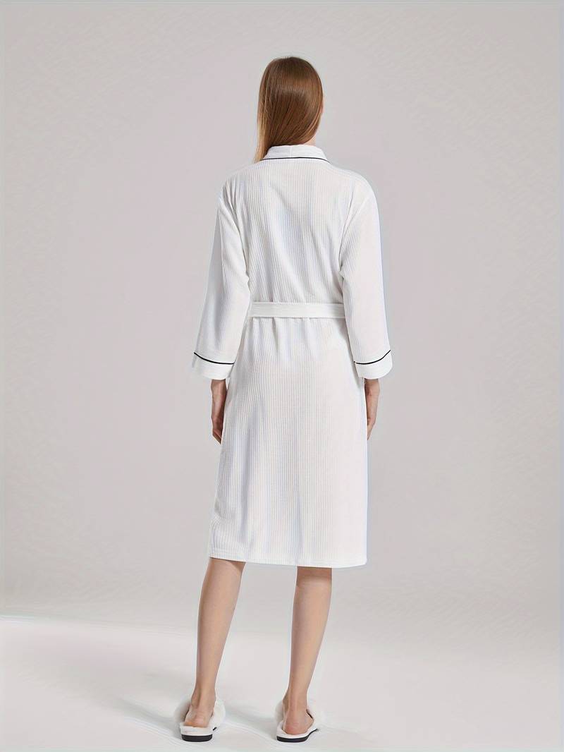 Peignoir de Bain Gaufré Élégant