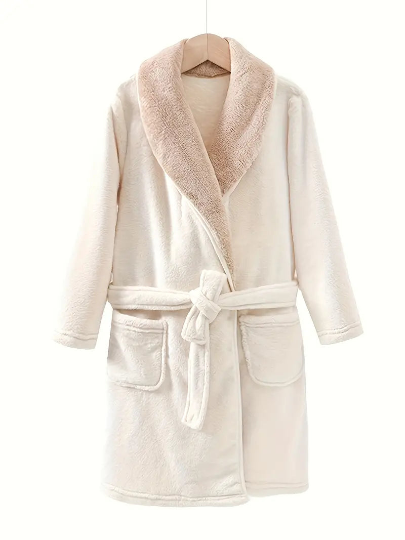 Peignoir de Bain Enfant avec Ceinture et Poches