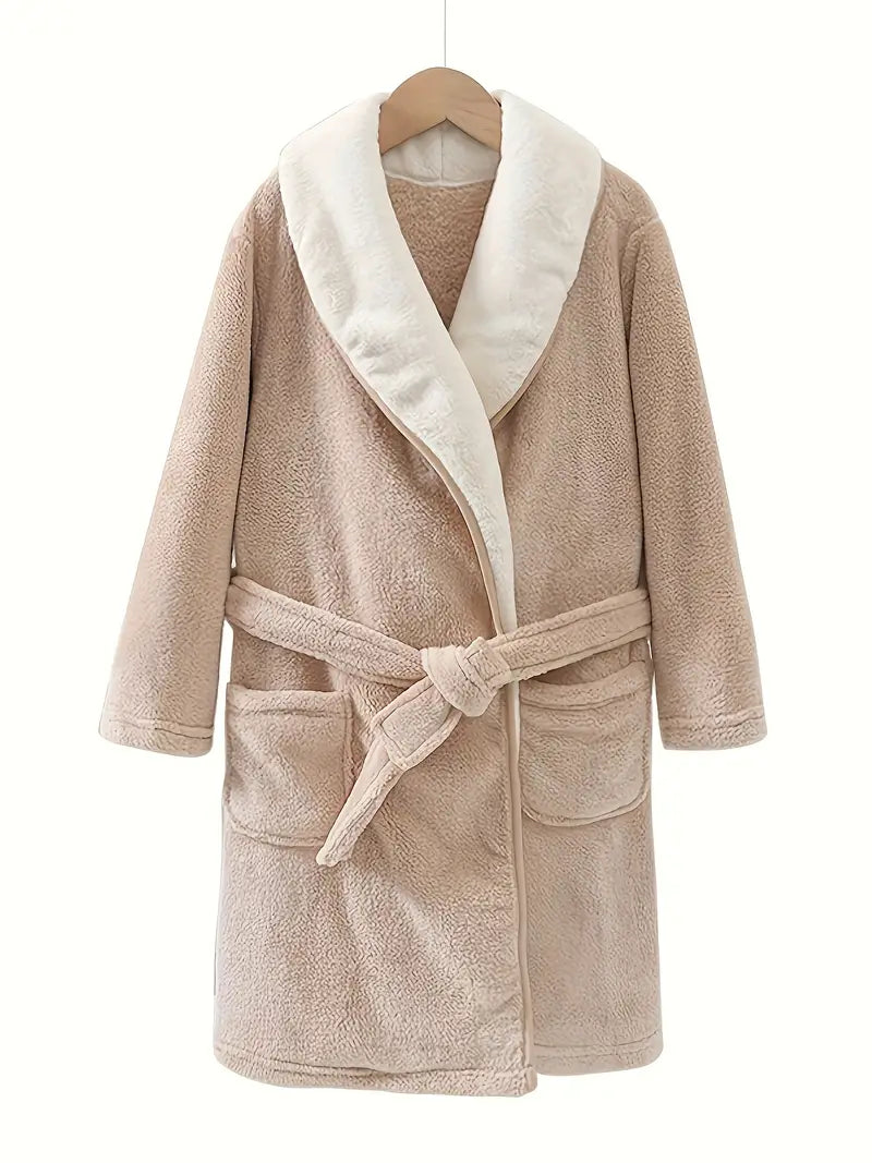 Peignoir de Bain Enfant avec Ceinture et Poches