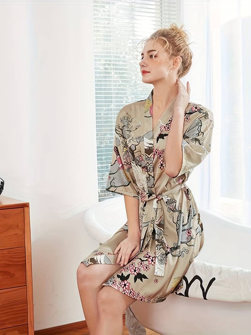 Peignoir Floral Kimono Doux