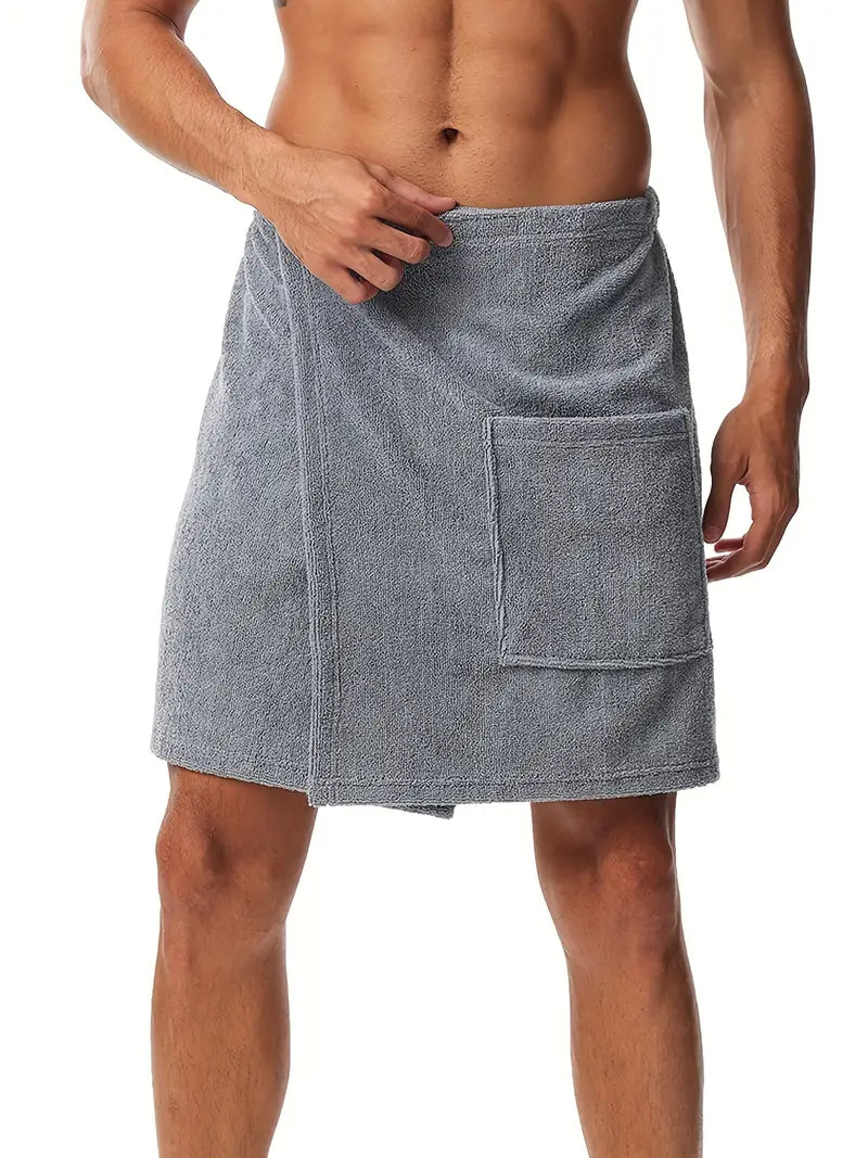 Peignoir Serviette Homme Microfibre à scratch