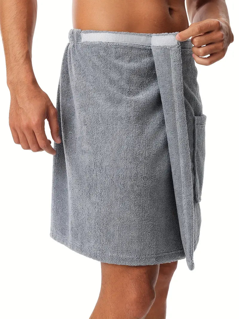 Peignoir Serviette Homme Microfibre à scratch