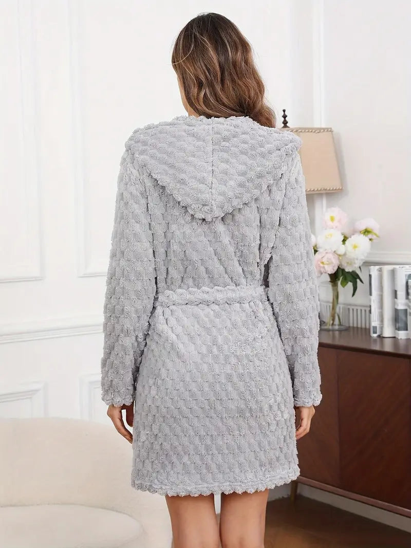 Peignoir Femme doux à capuche Polaire