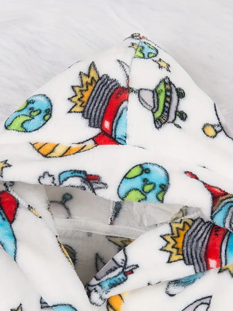 Peignoir de Bain Enfant Éponge Doux Blanc