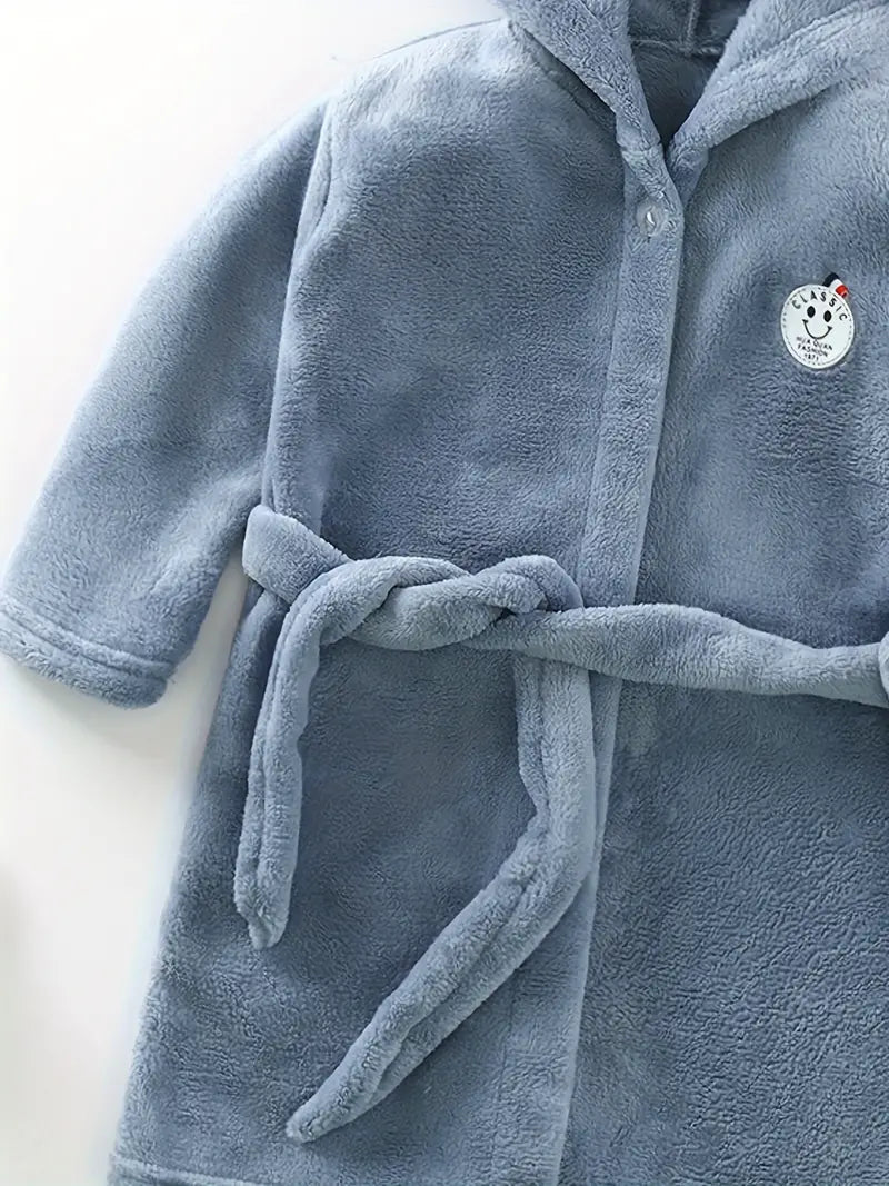 Peignoir de Bain Enfant Chaud Couleur Unie