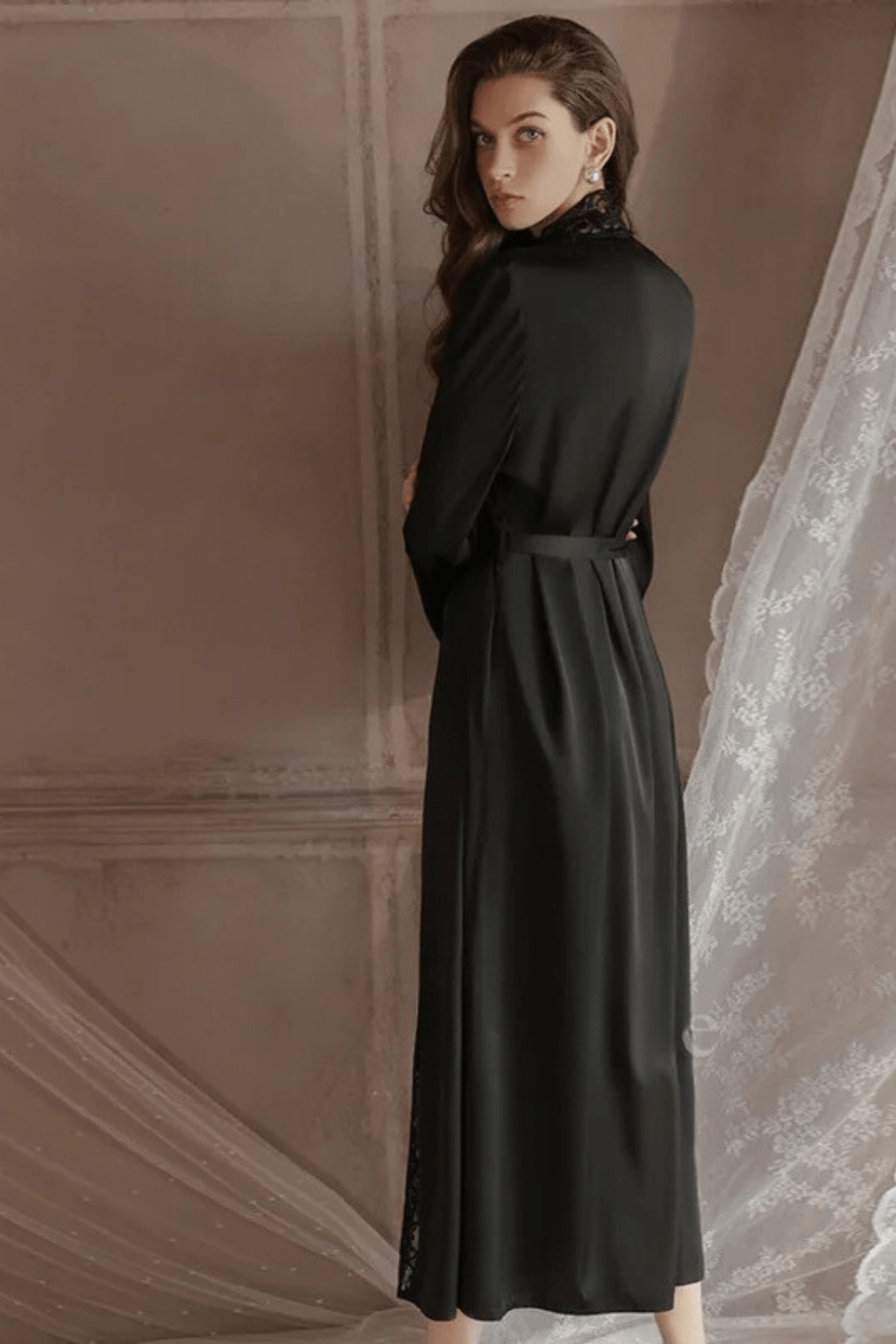 Peignoir Satin Long Femme – Déshabillé Élégant