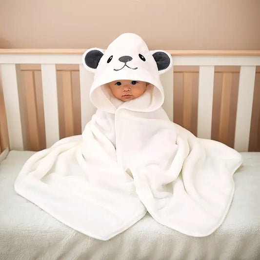 Cape de bain bébé à capuche motif panda, photo de la fiche produit