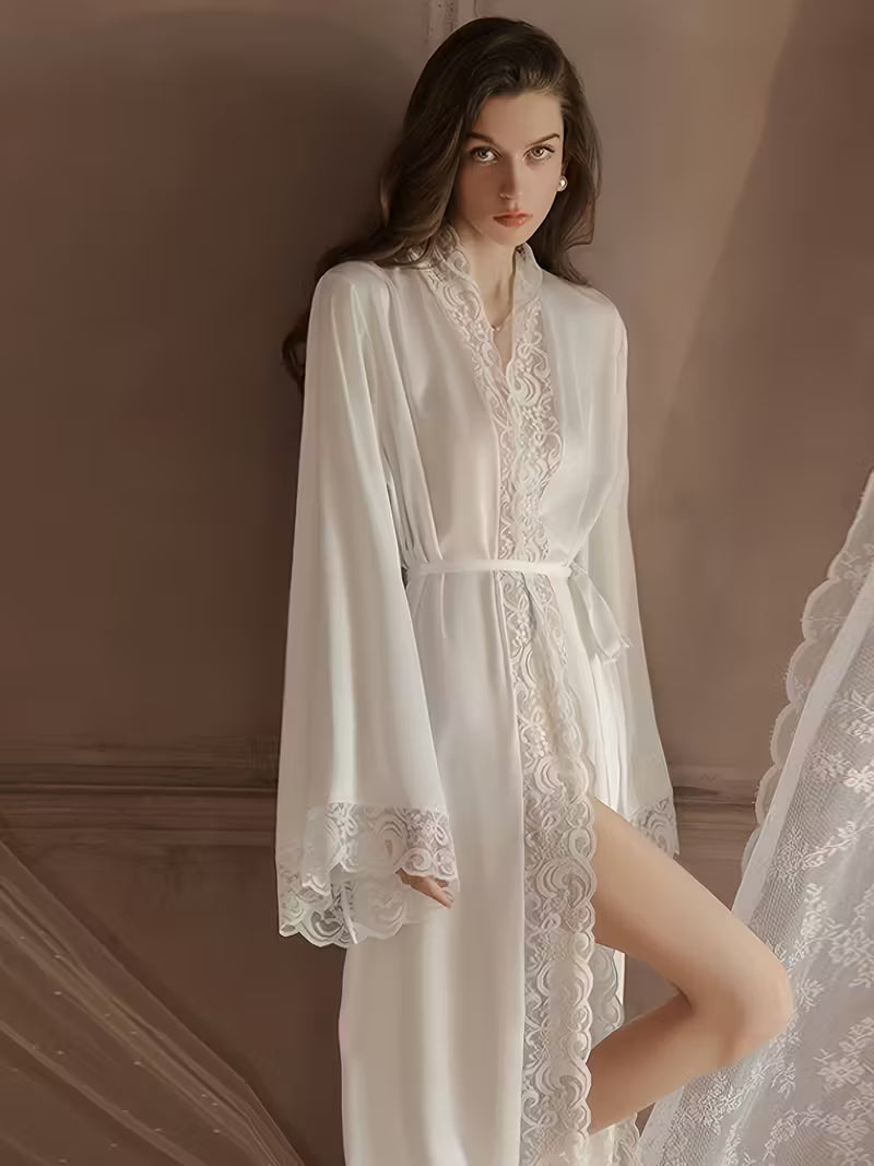 Peignoir Satin Long Femme – Déshabillé Élégant