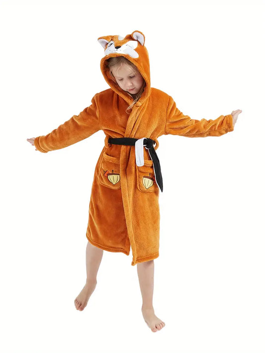 Peignoir de Bain Enfant Polaire Orange