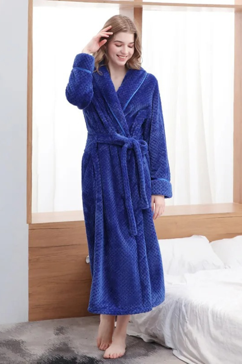 Peignoir Polaire Long Femme Ultra-Doux