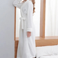 Peignoir Polaire Long Femme Ultra-Doux — coloris blanc