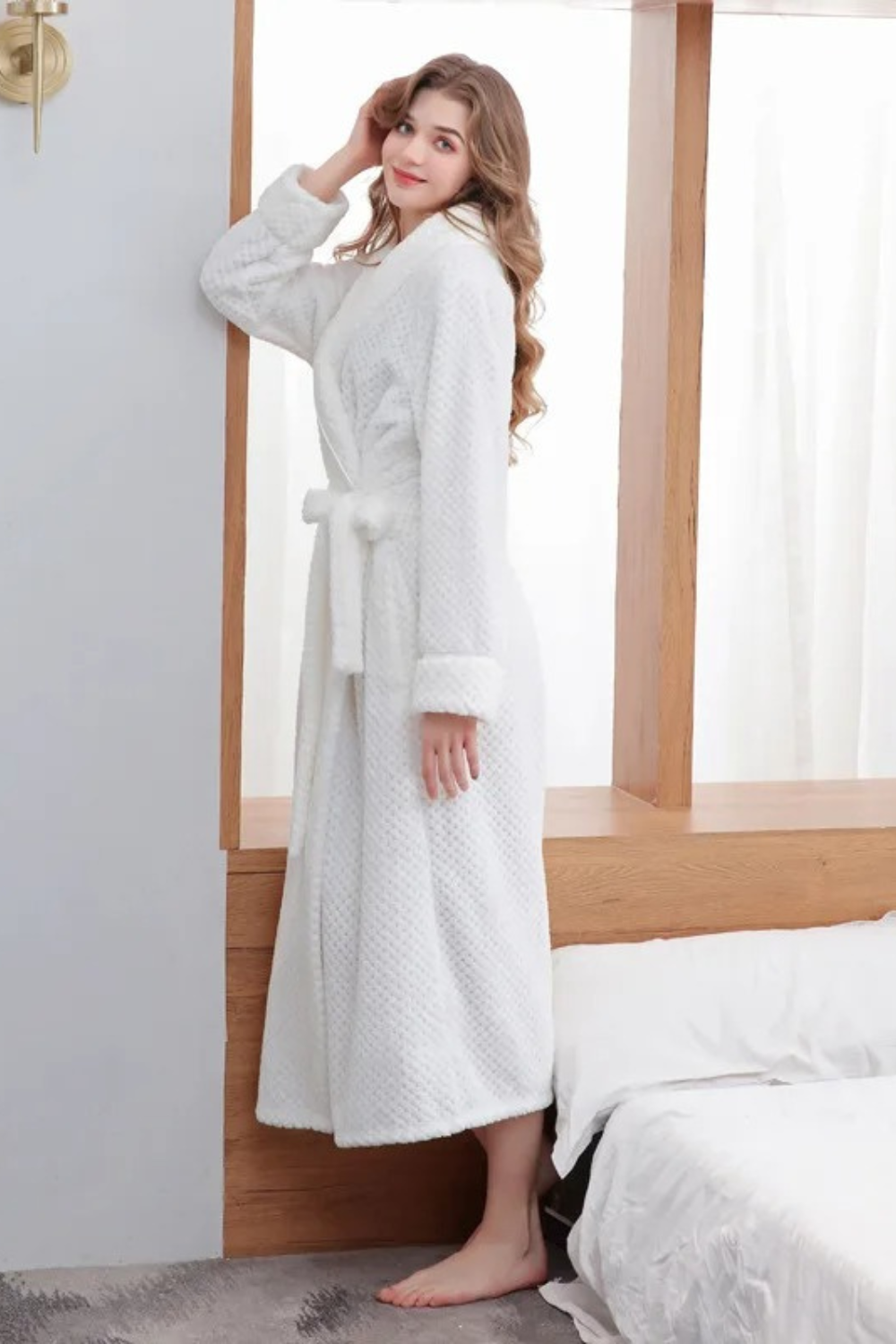 Peignoir Polaire Long Femme Ultra-Doux