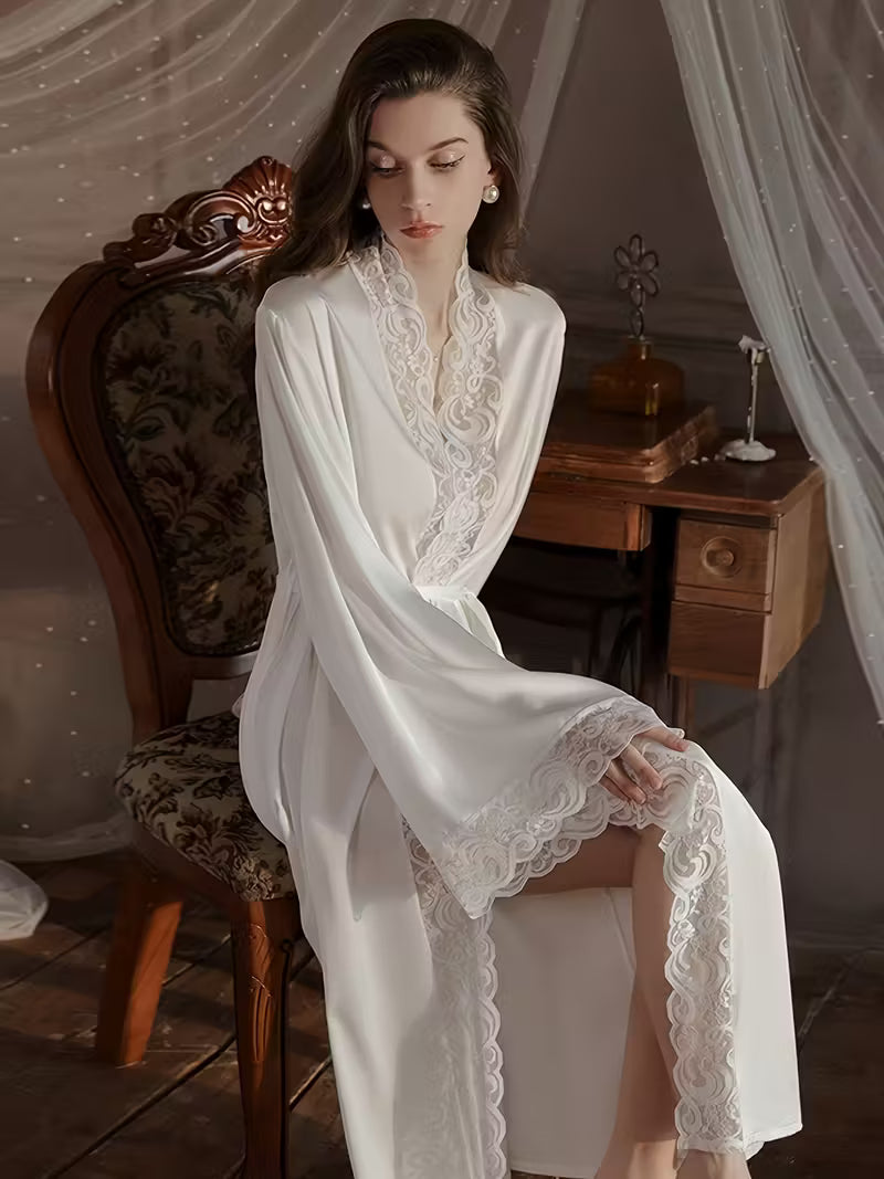 Peignoir Satin Long Femme – Déshabillé Élégant