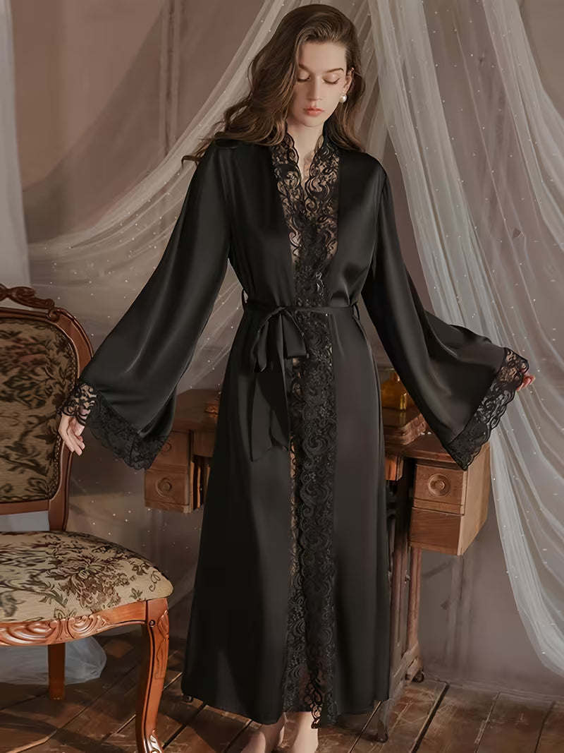 Peignoir Satin Long Femme – Déshabillé Élégant