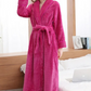 Peignoir Polaire Long Femme Ultra-Doux — coloris rose