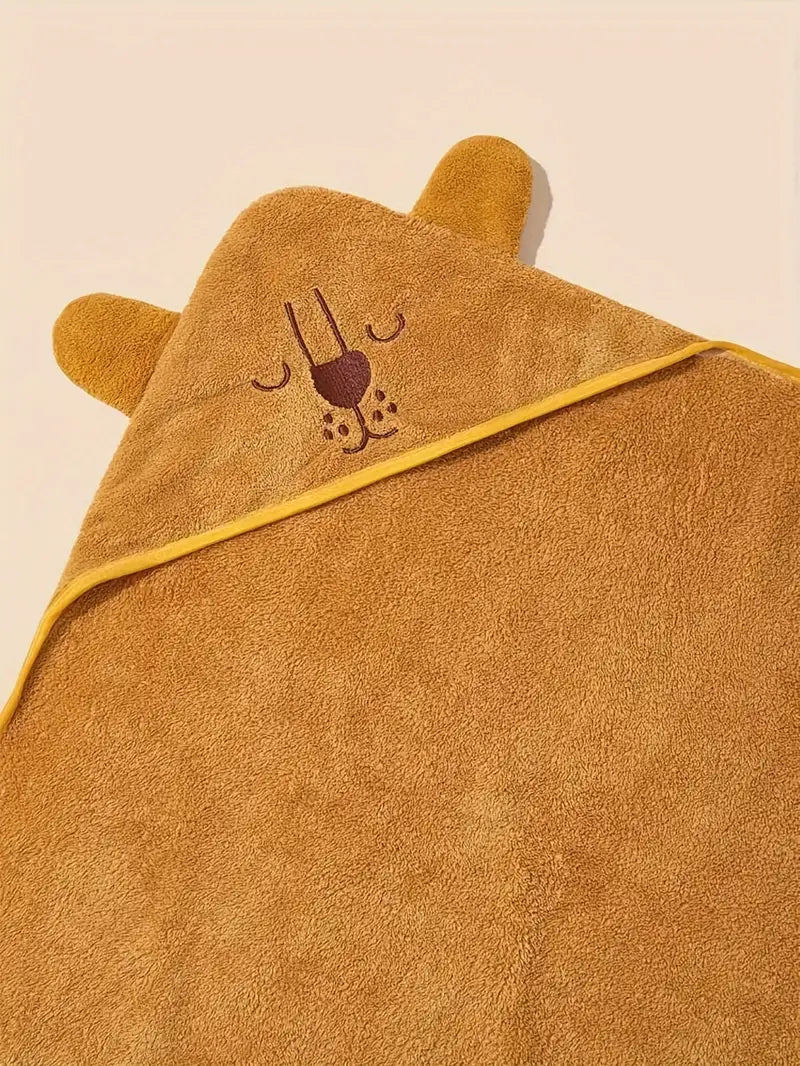 Cape de Bain Bébé Avec Motif Ourson