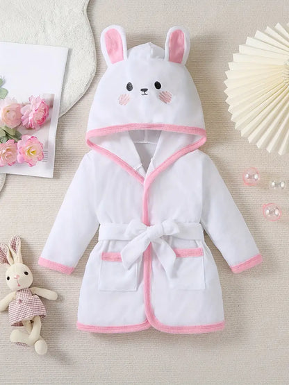 Cape de Bain Enfant á Motif Lapin