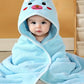 Cape de Bain Serviette Éponge pour Bébé bleu