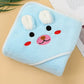 Cape de Bain Serviette Éponge pour Bébé bleu