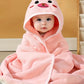 Cape de Bain Serviette Éponge pour Bébé rose