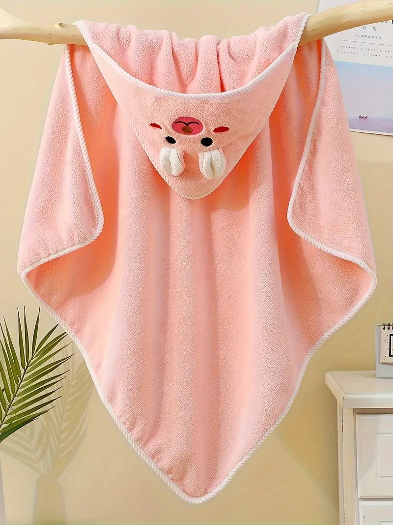 Cape de Bain Serviette Éponge pour Bébé rose