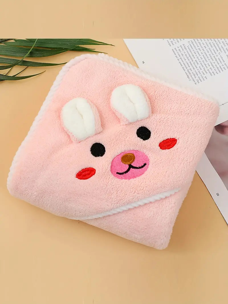 Cape de Bain Serviette Éponge pour Bébé rose