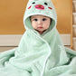 Cape de Bain Serviette Éponge pour Bébé vert