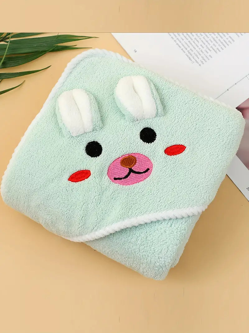 Cape de Bain Serviette Éponge pour Bébé vert