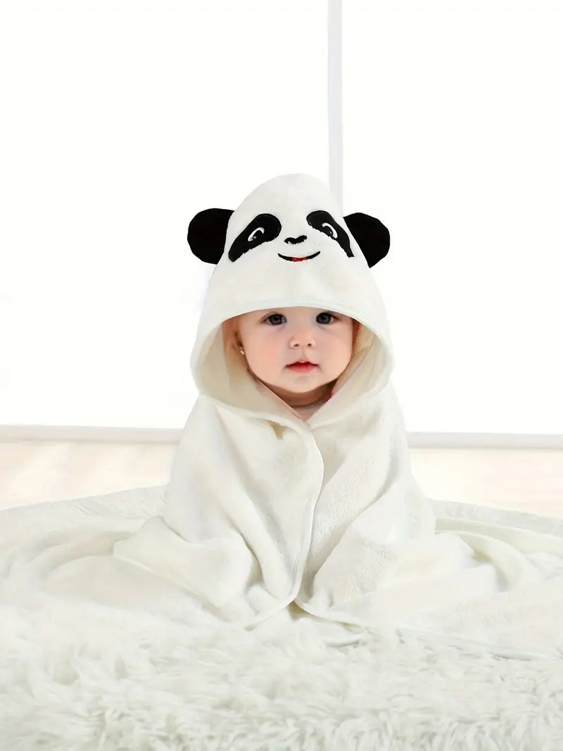Cape de Bain Serviette pour Bébé blanc