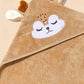 Cape de Bain Serviette pour Bébé marron