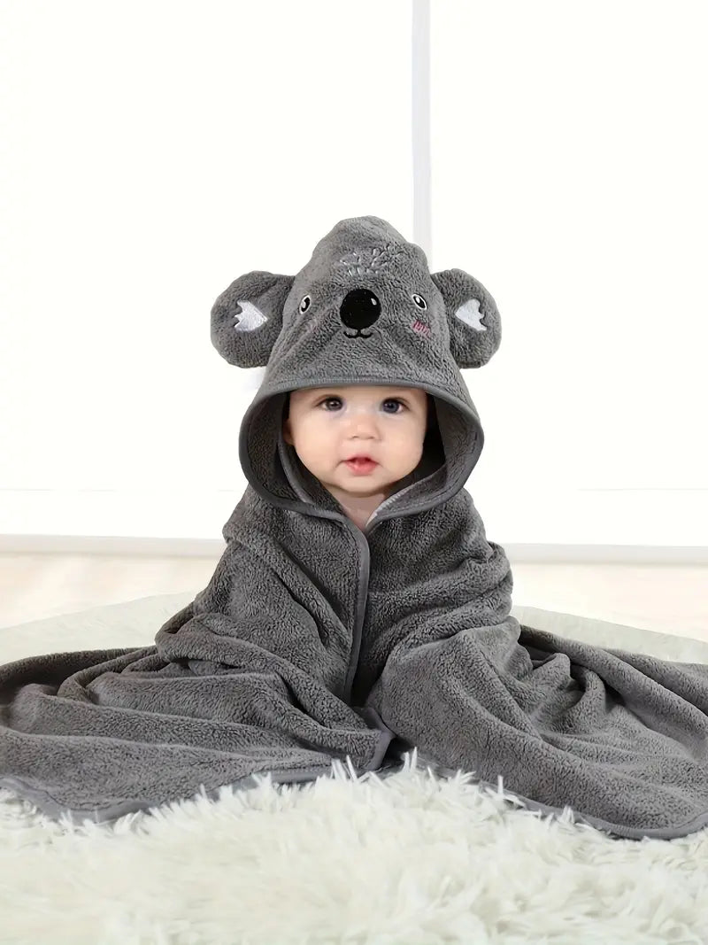 Cape de Bain Serviette pour Bébé noir