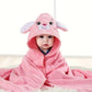 Cape de Bain Serviette pour Bébé rose