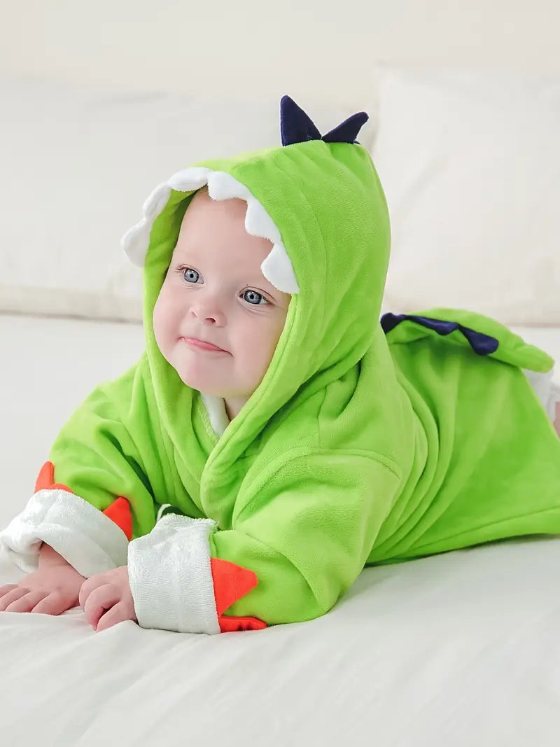 Cape de Bain pour Nourrissons Vert Avec Queue