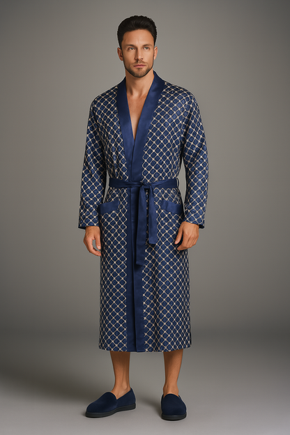 Peignoir Luxueux Bleu Doux de Qualité
