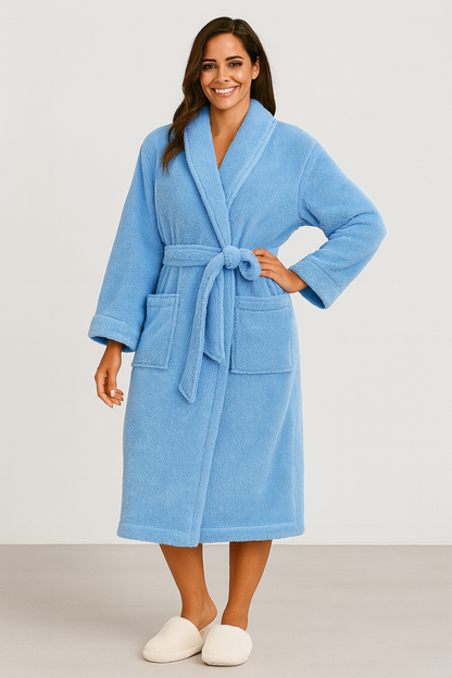 Peignoir femme éponge court ultra-absorbant