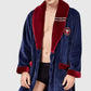 Peignoir de bain homme col châle avec écusson brodé