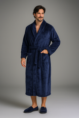 Peignoir en Polaire Épaisse Original — coloris bleu marine