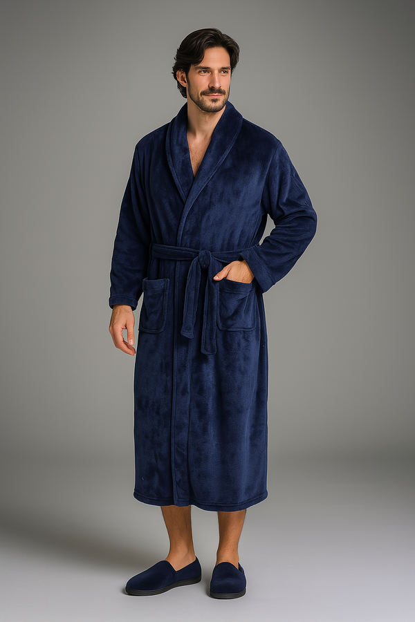 Peignoir en Polaire Épaisse Original — coloris bleu marine