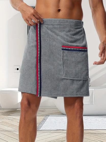 Peignoir Serviette Homme Microfibre Élégance