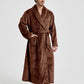 Peignoir homme polaire longue coupe avec col châle
