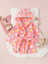 Peignoir de Bain Enfant Fille Chaud — coloris rose