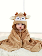 Cape de Bain Serviette pour Bébé — coloris marron