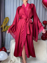 Peignoir de Salon en Satin Élégante — coloris rouge